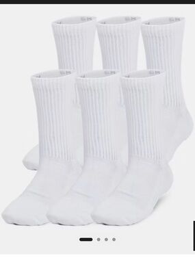 Under Armour Men's Athletic Crew Socks - White (Pack of 6) Size L, Men’s 8.5-13